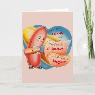 Vintage Baloney Valentine's Day Greeting Card