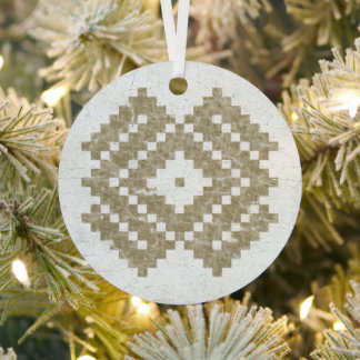 Vintage Baltic Pattern Panevala Metal Tree Decoration