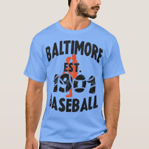 Vintage Baltimore Baseball Est 1901 Baseball Pitch T-Shirt