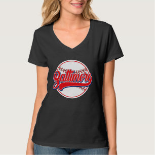 Vintage Baltimore Cityscape Baseball For Men Wome T-Shirt