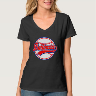 Vintage Baltimore Cityscape Baseball For Men Wome T-Shirt