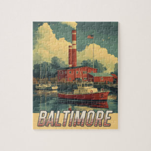 Vintage Baltimore Maryland Jigsaw Puzzle