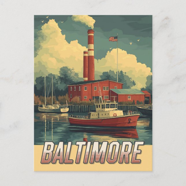 Vintage Baltimore Maryland Postcard (Front)
