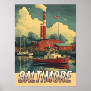Vintage Baltimore Maryland Poster