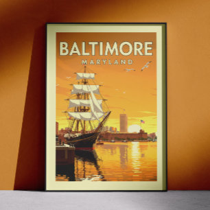 Vintage Baltimore Maryland Poster