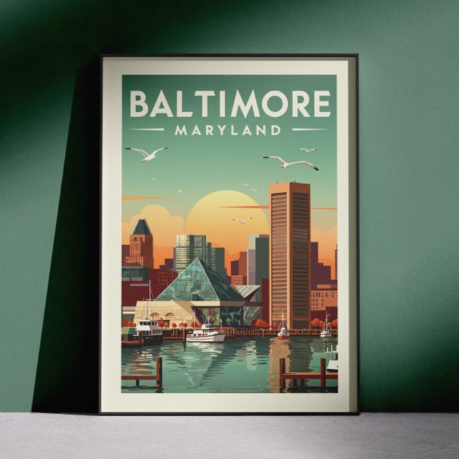 Vintage Baltimore Maryland Poster (Creator Uploaded)