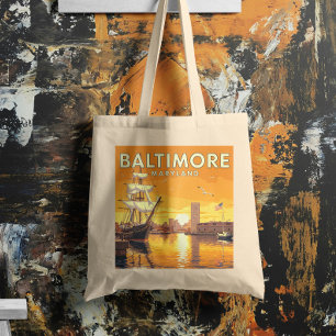 Vintage Baltimore Maryland Tote Bag