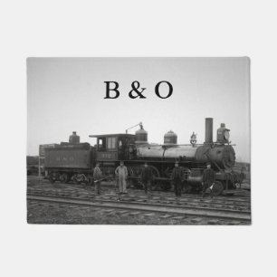 Vintage Baltimore & Ohio Yard Crew Railroad Doormat
