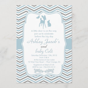 Vintage Bambi Deer Woodland baby Shower invitation