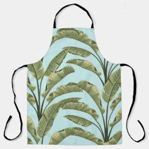 Vintage Banana Leaves: Tropical Seamless. Apron