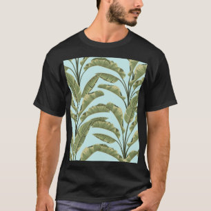 Vintage Banana Leaves: Tropical Seamless. T-Shirt