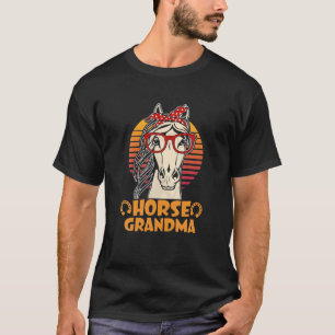 Vintage Bandanna Horse Grandma Funny Riding Lover T-Shirt