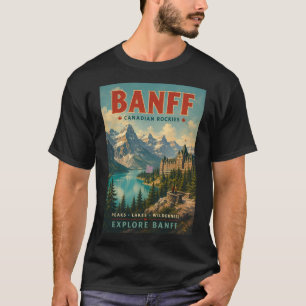 Vintage Banff Canadian Rockies Travel T-Shirt