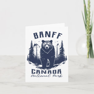 Vintage Banff National Park Canada Souvenir Hiking Card