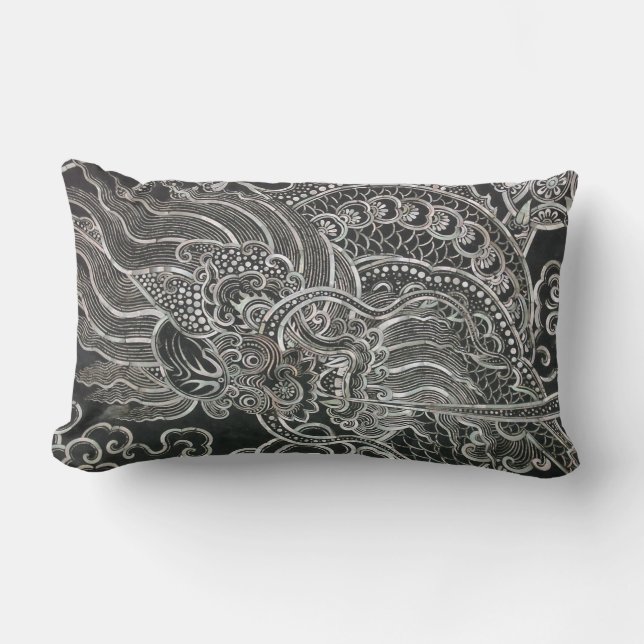 Vintage Bangkok Dragon Lumbar Cushion (Front)