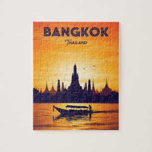 Vintage Bangkok Thailand travel Jigsaw Puzzle