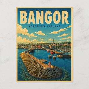 Vintage Bangor Northen Ireland gifts and souvenir Postcard