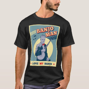 Vintage Banjo Man For Banjo T-Shirt