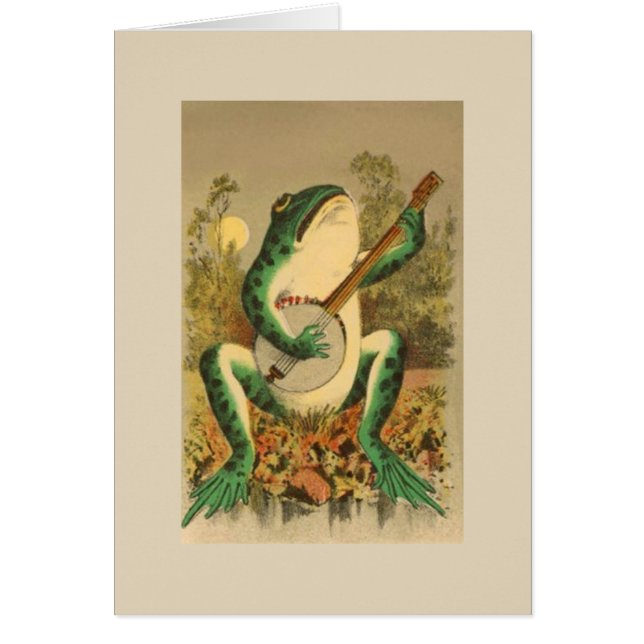 Vintage - Banjo Playing Frog, (Front)