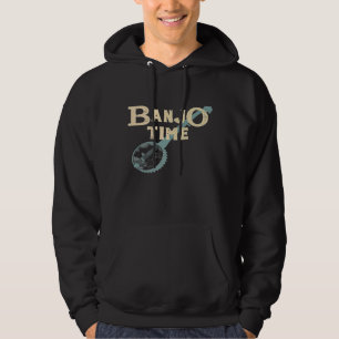 Vintage Banjo Time Retro For Guitar Players Hoodie