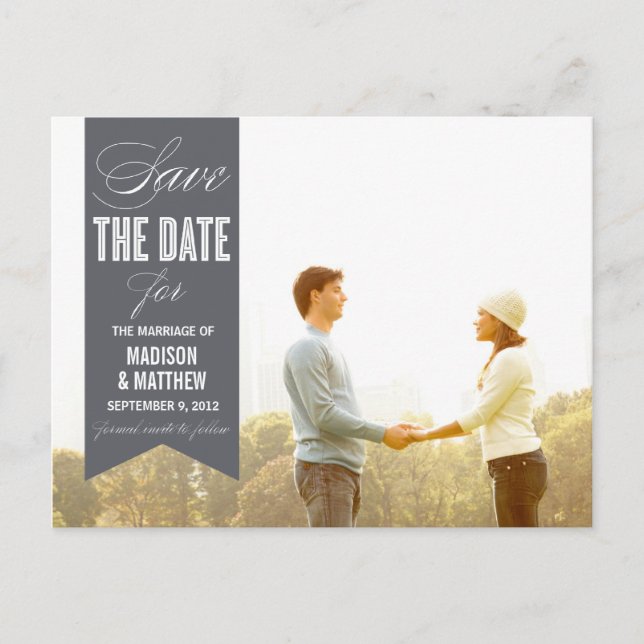 VINTAGE BANNER | SAVE THE DATE ANNOUNCEMENT (Front)