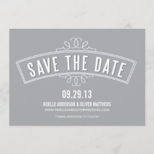VINTAGE BANNER SAVE THE DATE ANNOUNCEMENT