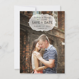 Vintage Banner Save The Date Invitations