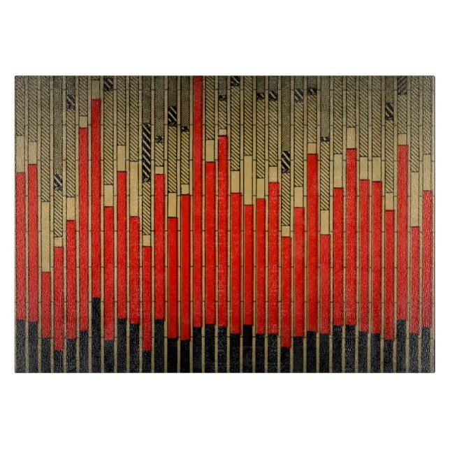 Vintage Bar Graph Chart Cutting Board (Front)