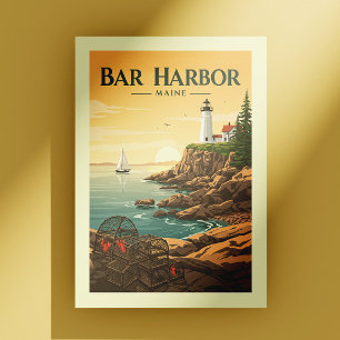 Vintage Bar Harbor Maine Postcard
