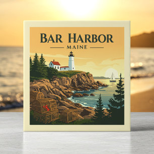 Vintage Bar Harbor Maine Tile