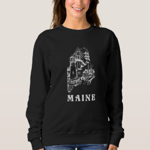 Vintage Bar Harbour Acadia National Park In Maine Sweatshirt