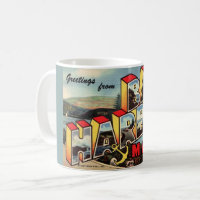 Vintage Bar Harbour Postcard Mug