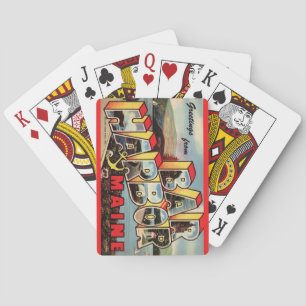 Vintage Bar Harbour Postcard Playing Cards