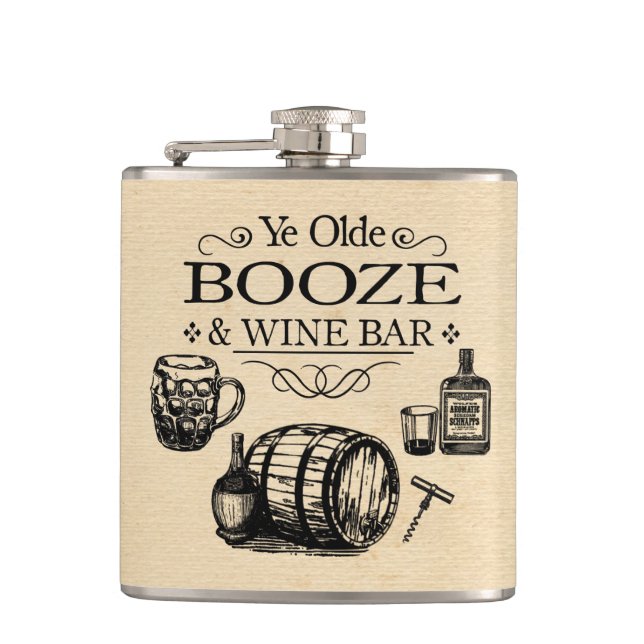 Vintage Bar Room Hip Flask (Front)