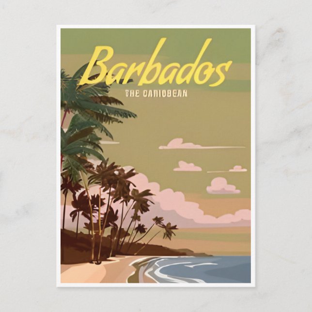 Vintage Barbados Caribbean Bridgetown  Postcard (Front)