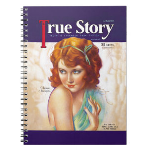 Vintage Barbara Stanwyck True Story Magazine cover Notebook