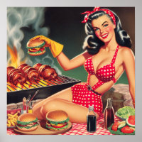 Vintage Barbecue Pin Up