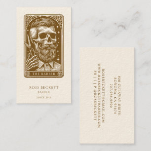 Vintage Barber Antique Tarot Business Card