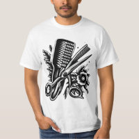 Vintage Barber Flash Tattoo"