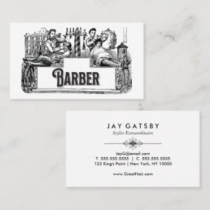Vintage Barber / Hair Stylist Business Card