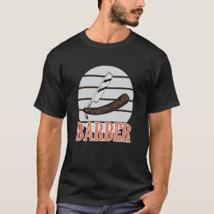 Vintage Barber Haircut Razors Faded Barbershop T-Shirt
