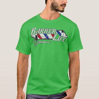 Vintage Barber s Pole Hair Hairstylist Christmas G T-Shirt