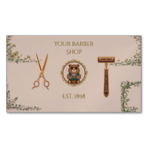 Vintage Barber Shop Business Cards