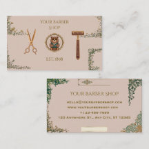 Vintage Barber Shop Business Cards