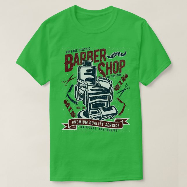 Vintage Barber Shop Classic TShirt (Design Front)