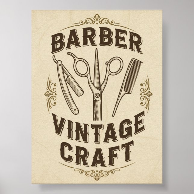 Vintage Barber Shop Poster (Front)