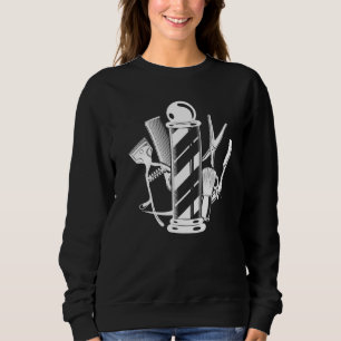 Vintage Barbershop  For Hair Stylist Hairstylist B Sweatshirt