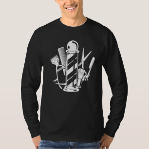 Vintage Barbershop For Hair Stylist Hairstylist B T-Shirt