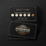 Vintage Barbershop Hair Cut Shaving Hair Stylist Loyalty Card<br><div class="desc">Give your barbershop a touch of timeless elegance with this vintage-inspired Loyalty Card template! Featuring ornate flourishes, a classic moustache motif, and a sophisticated black and gold colour scheme, this design exudes class and professionalism. Easily customise this template with your barbershop's: Name and branding. Service list and pricing. Special offers...</div>