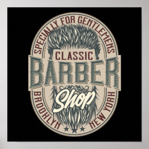 VIntage Barbershop Logo Poster